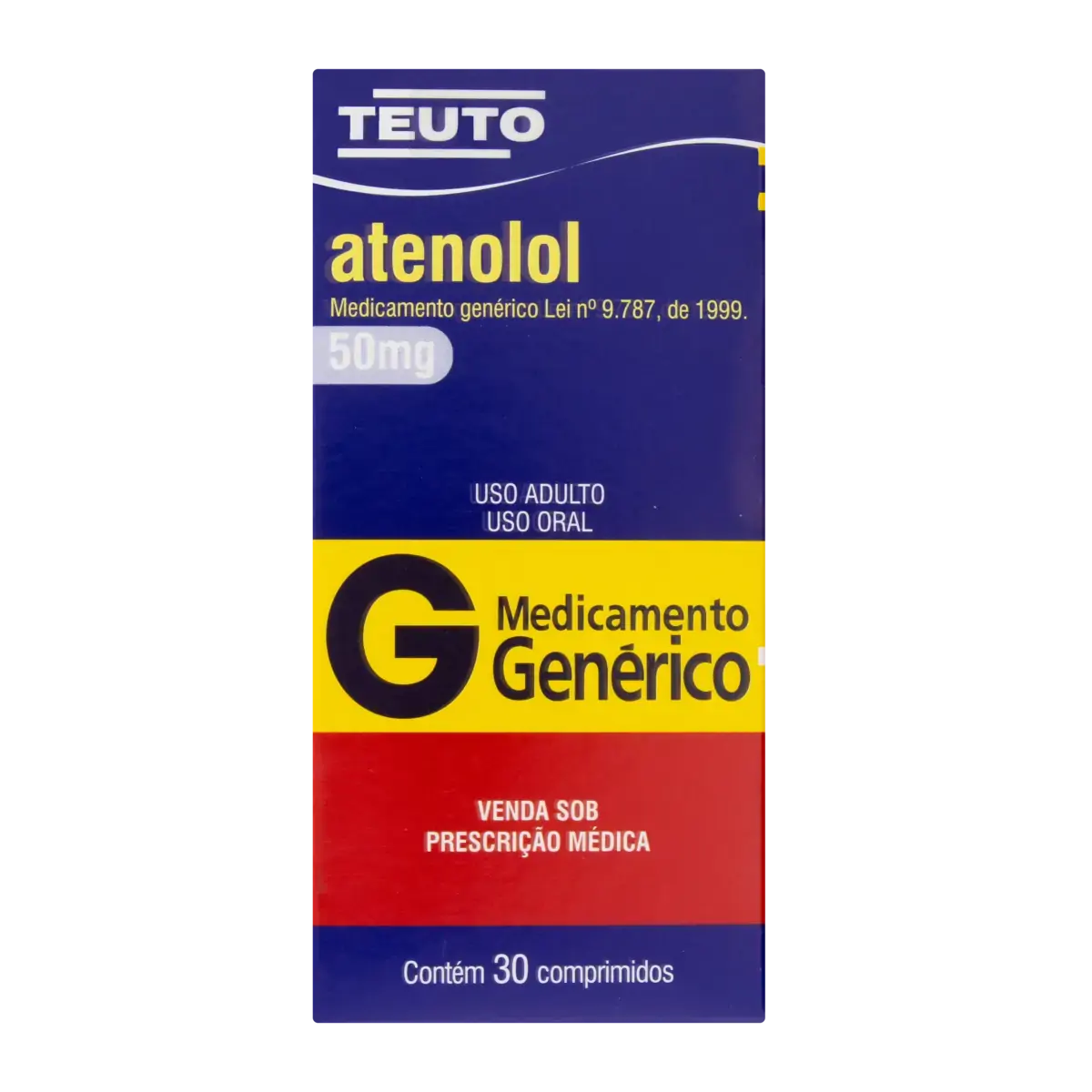 Atenolol 50mg Teuto Caixa 30 Comprimidos