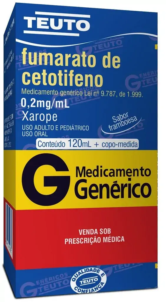 Fumarato De Cetotifeno 0,2mg Xpe Fr Cm