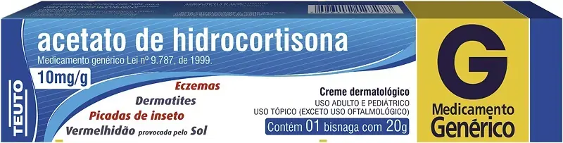 Acetato De Hidrocortisona 10 Mg/g Crem Derm Ct Bg Al X 20 G