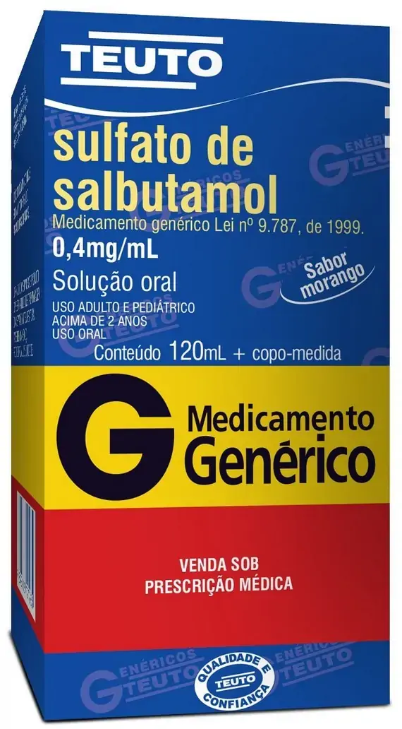 Sulfato De Salbutamol 2 Mg/ml Xarope União Química Genérico
