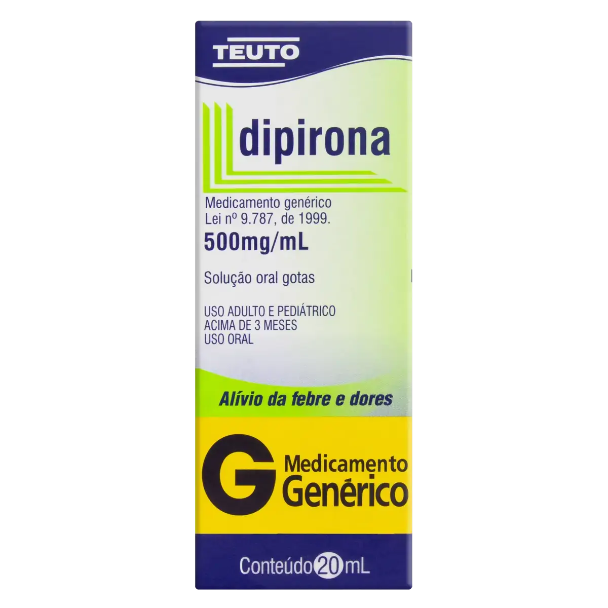 Dipirona 500mg/ml Teuto Caixa 20ml Gotas