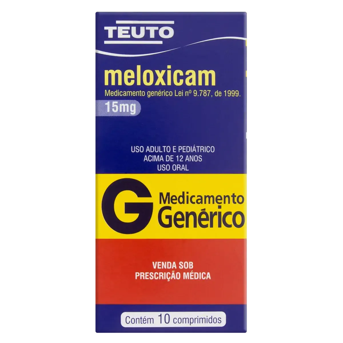 Meloxicam 15mg Teuto Caixa 10 Comprimidos