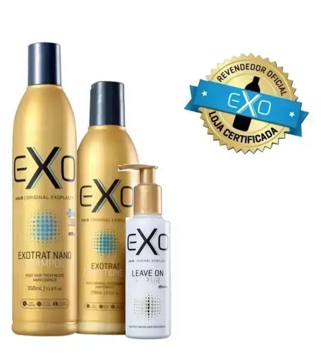 Kit Duo EXO Hair Home Care (shampoo 350ml+ condicionador250ml + Leave On Repair Essentials 140ml)