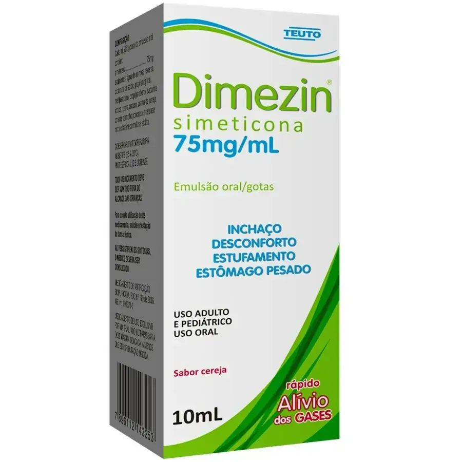 Dimezin Cereja 75mg/ml Teuto Caixa 10ml Gotas
