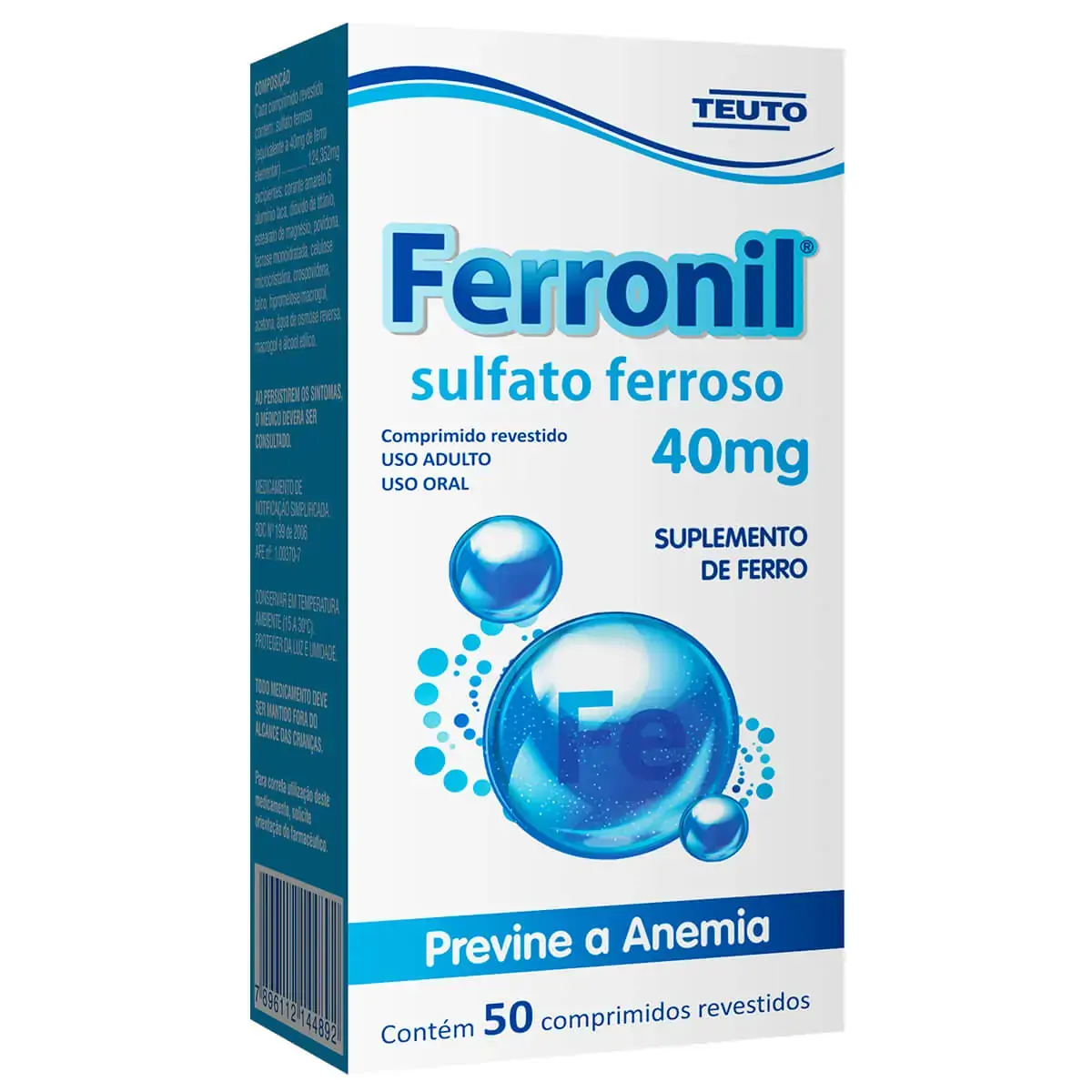 Ferronil 40mg Teuto Caixa 50 Comprimidos Revestidos