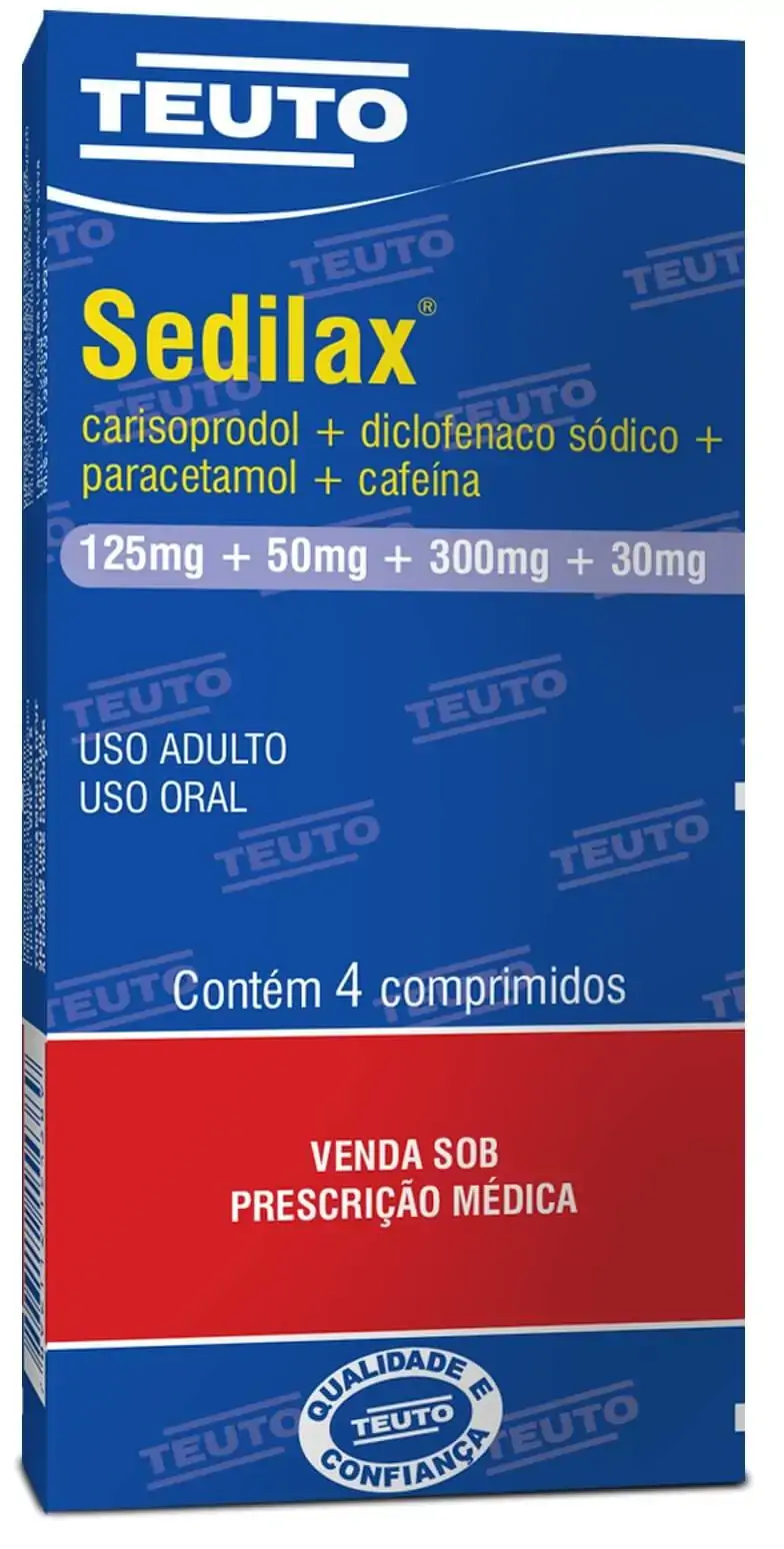 Sedilax 30 Mg 125 Mg 50 Mg 300 Mg 4 Comprimidos Teuto Similar