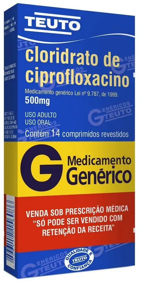 Clor Ciprofloxacino 500mg 14comp Teuto