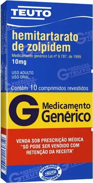 Hemitartarato De Zolpidem 10mg Caixa 10 Comp Rev
