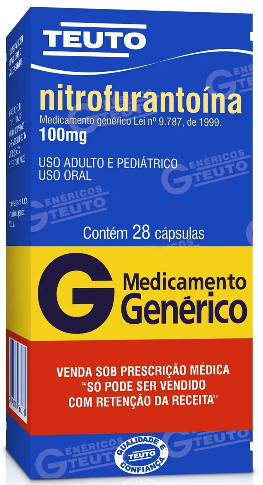 Nitrofurantoina 100mg Caixa 28 Cap