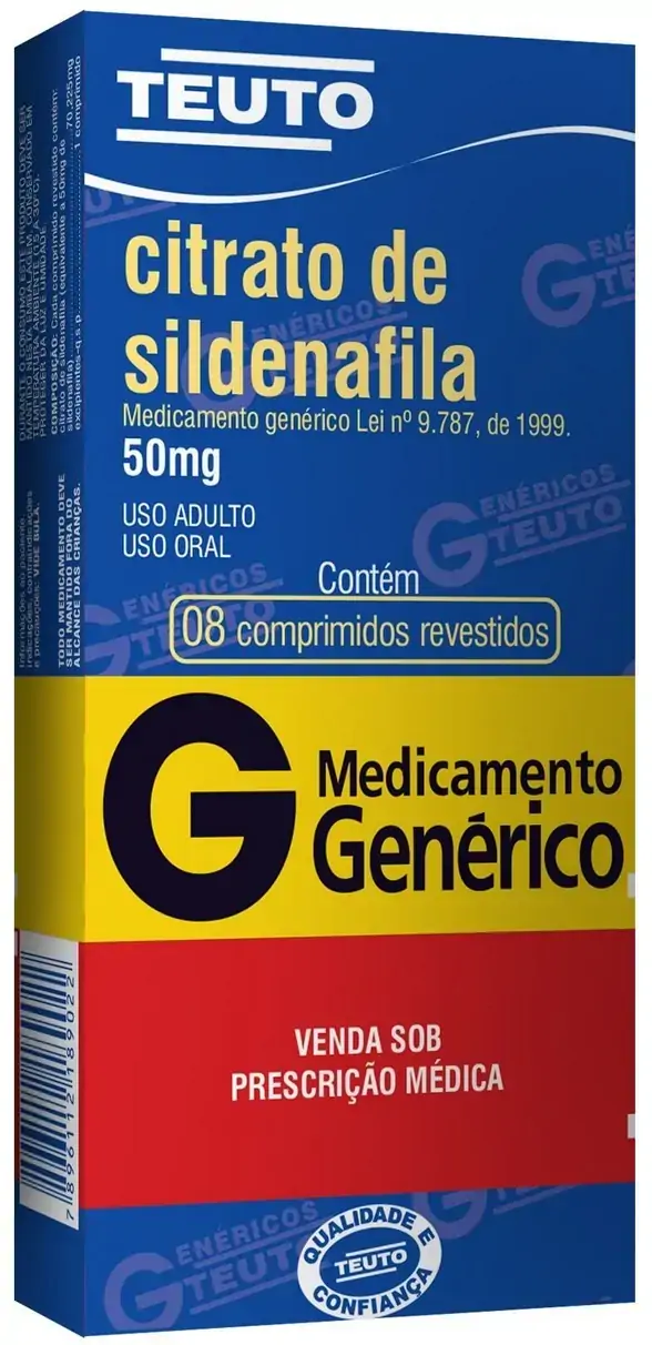 Citrato De Sildenafila 50mg Caixa 8 Comp Rev