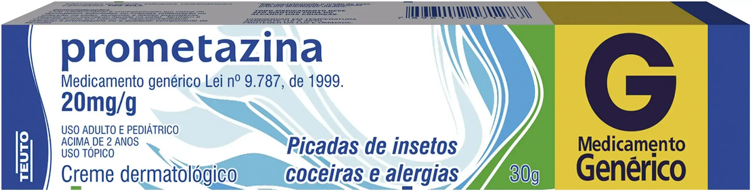 Cloridrato De Prometazina 20 Mg/g Crem Derm Ct Bg Al X 30 G