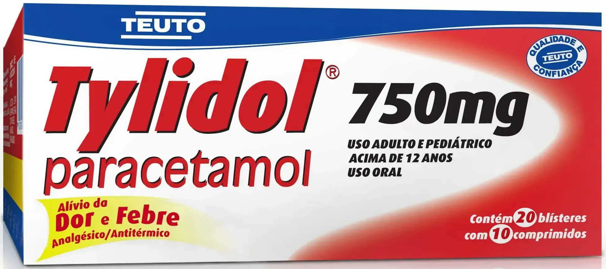 Tylidol 750mg Caixa 20bl X 10 Comp E.m