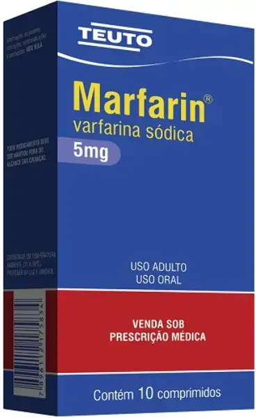 Marfarin 5mg 250/120 Cx 10 Comp