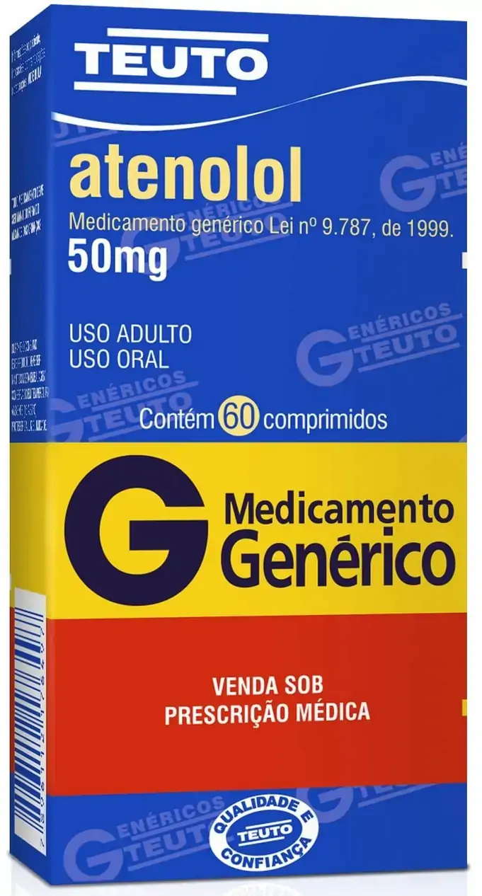 Atenolol 50mg Caixa 60 Comp