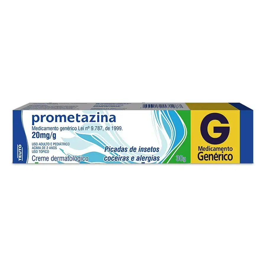 Cloridrato De Prometazina 20mg/g Crem Derm Bg 30g
