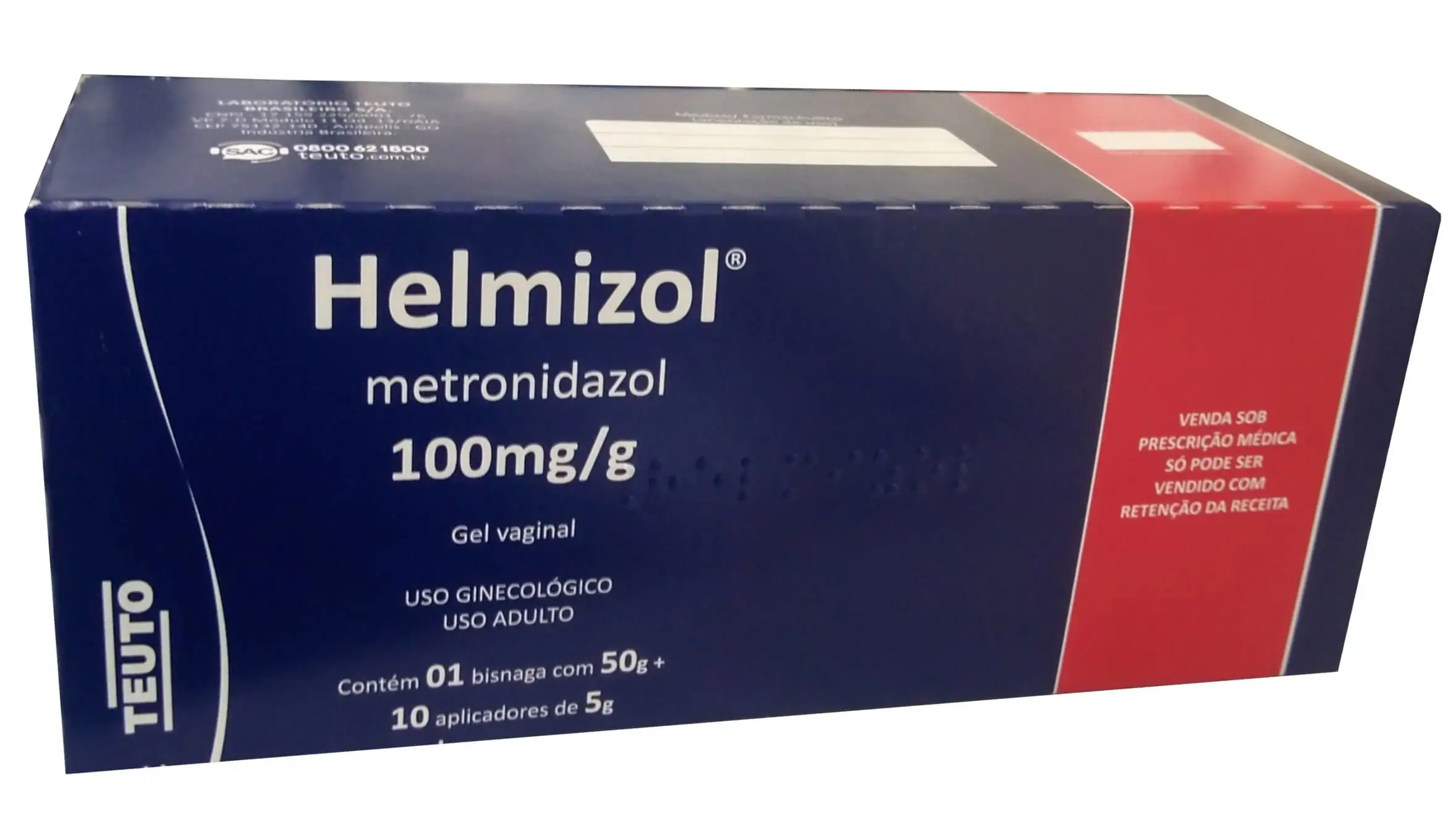 Helmizol 500mg/5g Gel Vag Bg 10 Aplic