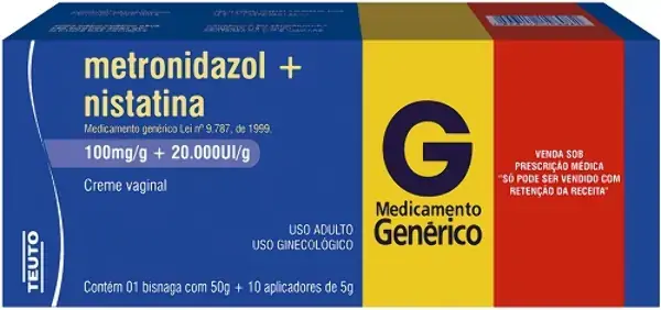 Metronidazol Nistatina 100mg/g 20.000 Ui/g Crem Vag Bg Al