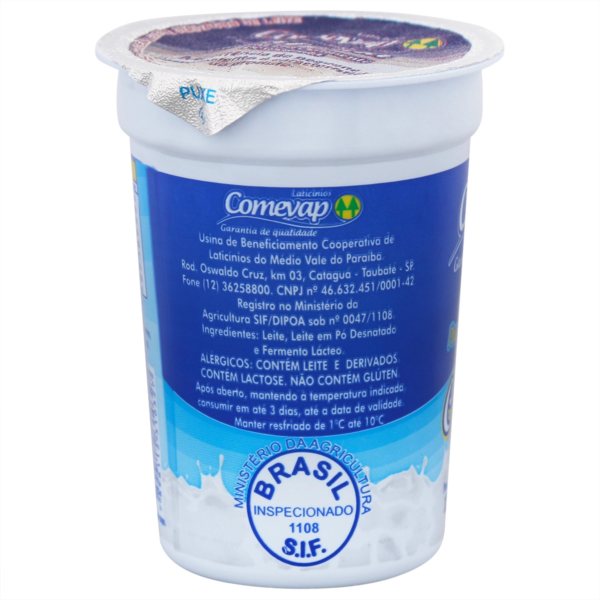 Coalhada Natural Semi Desnatado Comevap 170g
