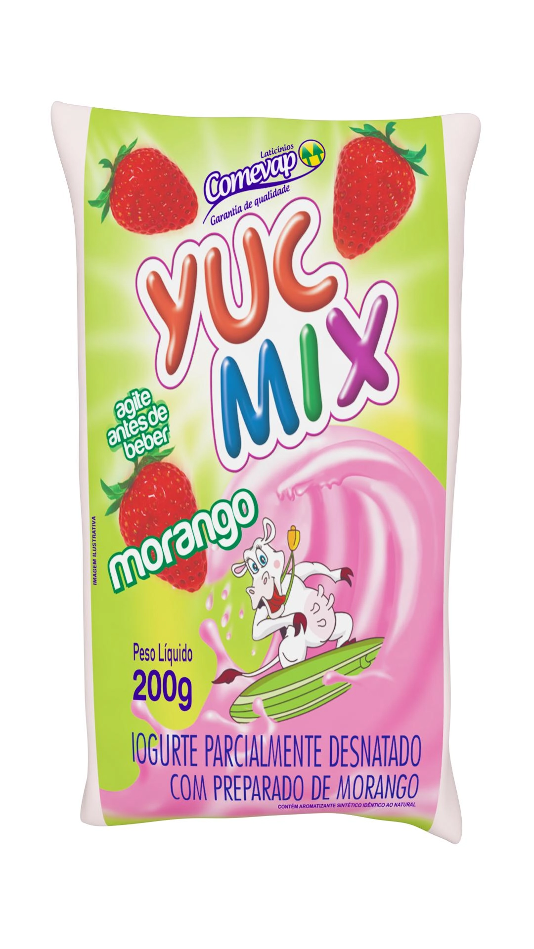 Iogurte Parcialmente Desnatado Yuc Mix Morango 200g