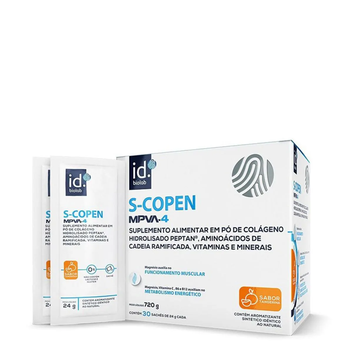 Suplemento Alimentar S-Copen Biolab Sabor Tangerina 24g 30 Sachês