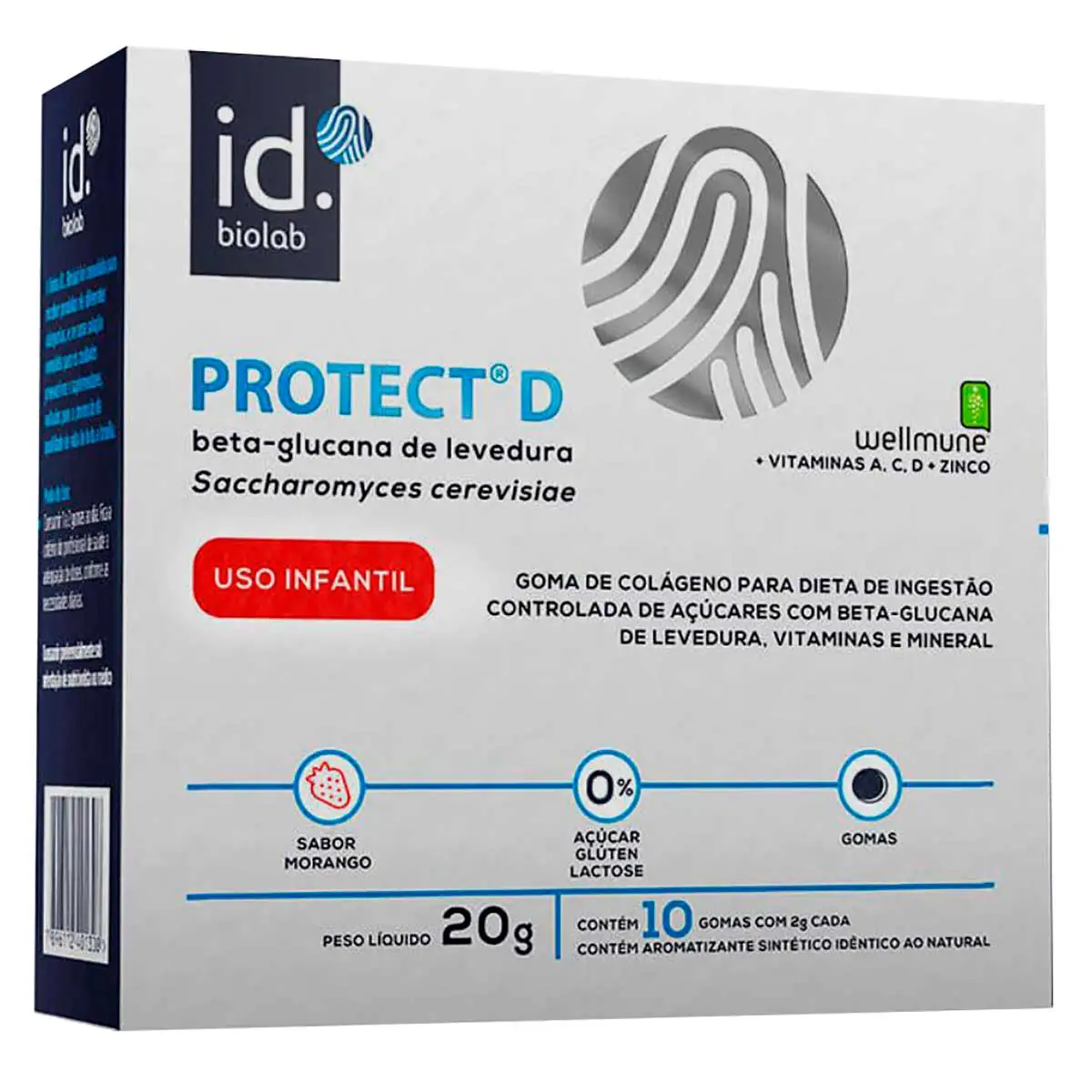Protect D Infantil 50mg Sabor Morango 10 Gomas