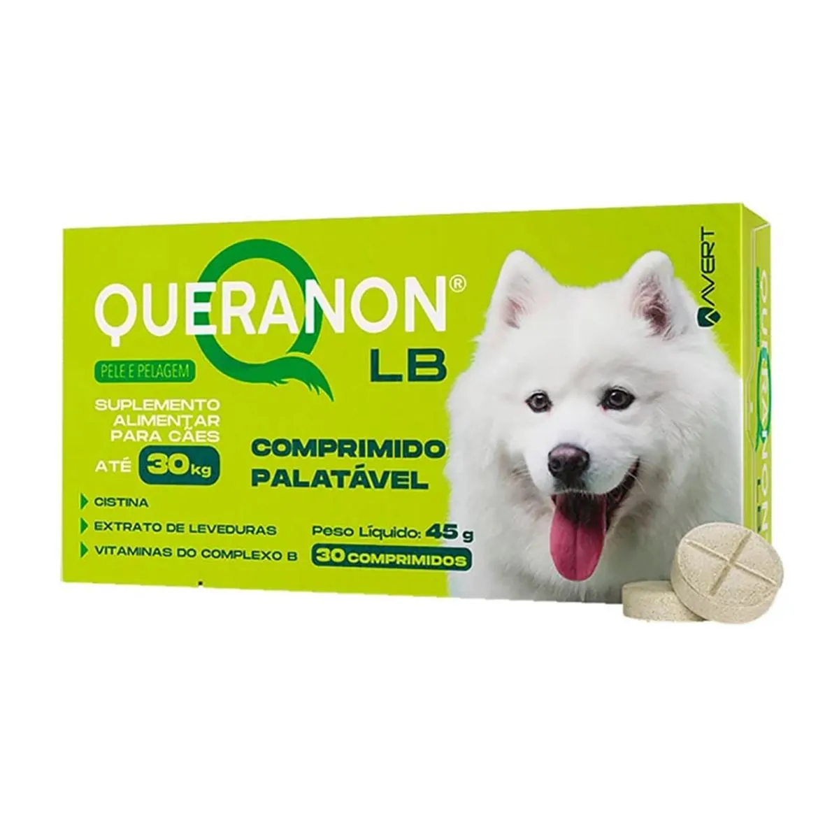 Suplemento Queranon Cães Até 30kg Avert 30 comprimidos
