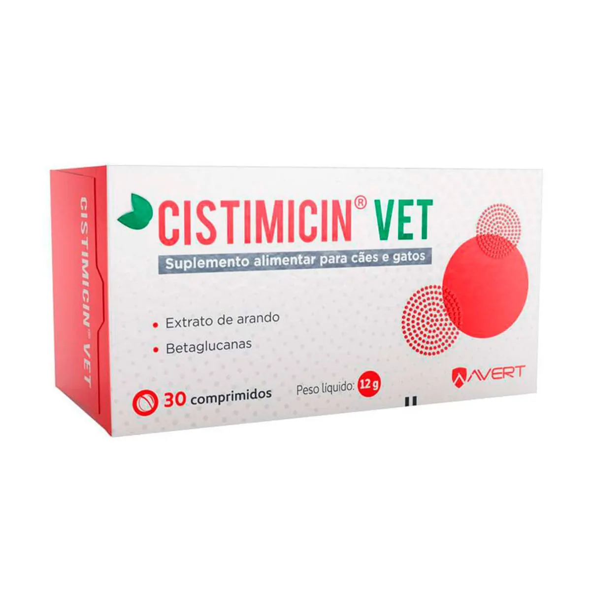 Suplemento Alimentar para Cães e Gatos Cistimicin Vet Avert 30 comprimidos