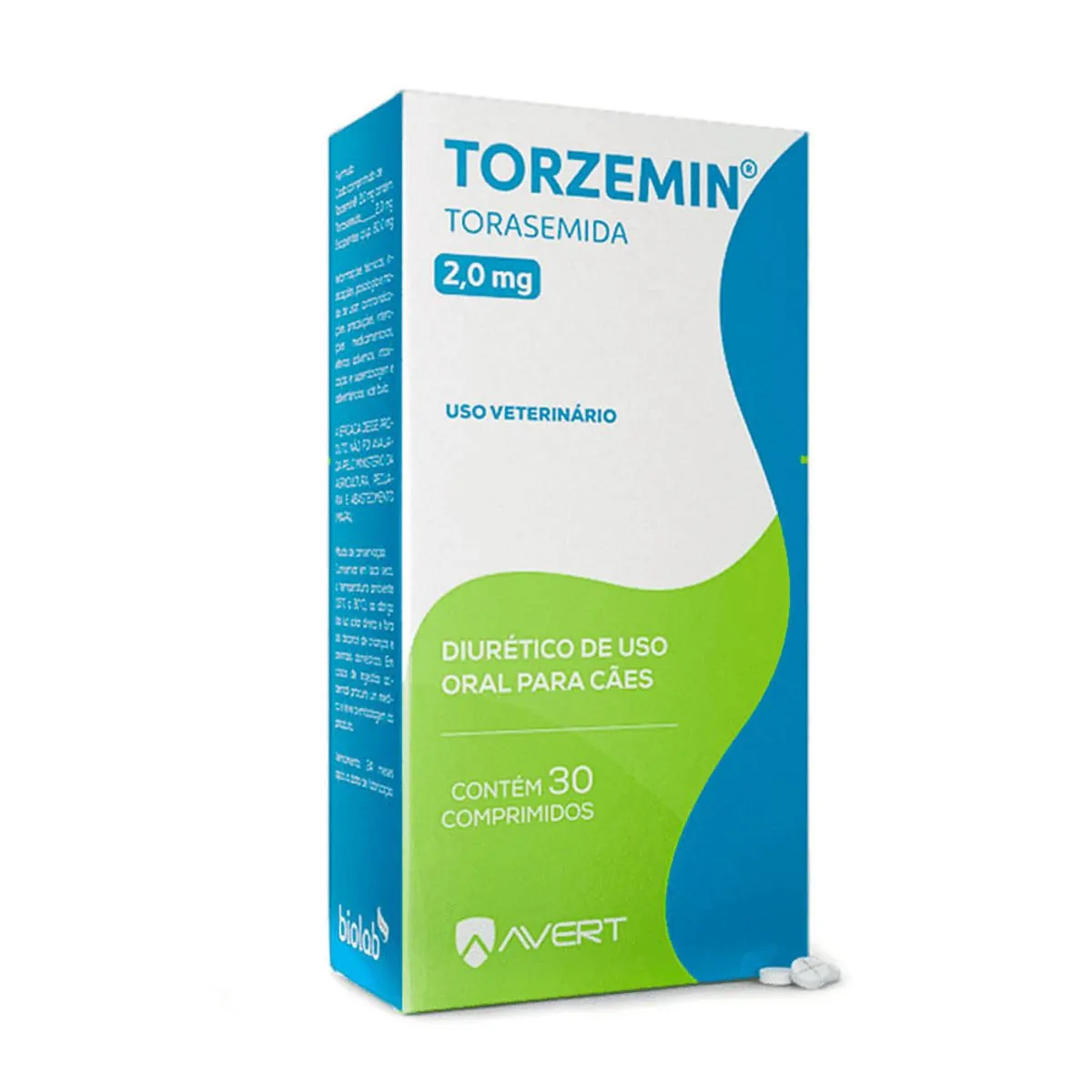 Diurético Cães Torzemin Avert 30 comprimidos 2mg