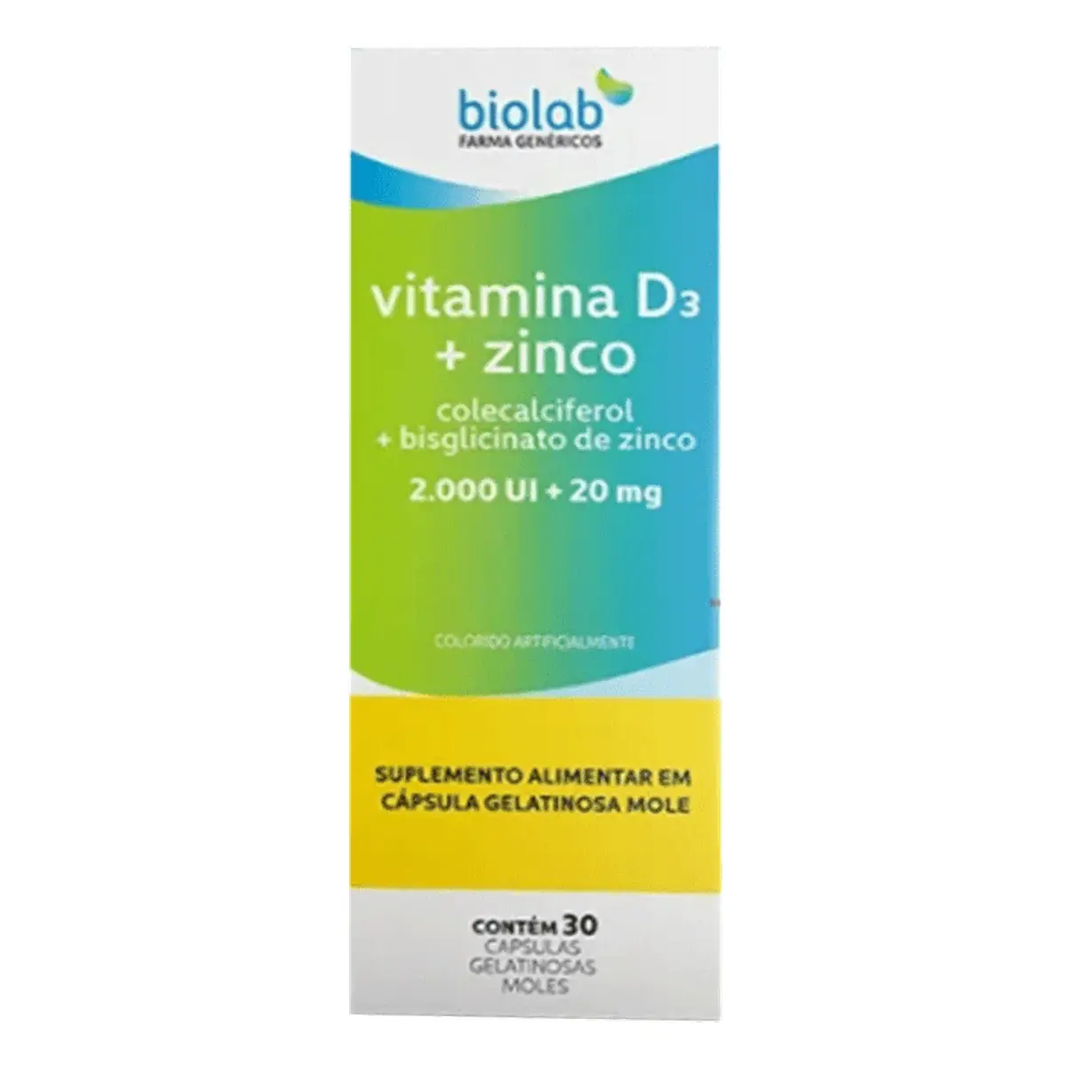 Vitamina D3 Zinco 2000ui 20mg Cap X 30
