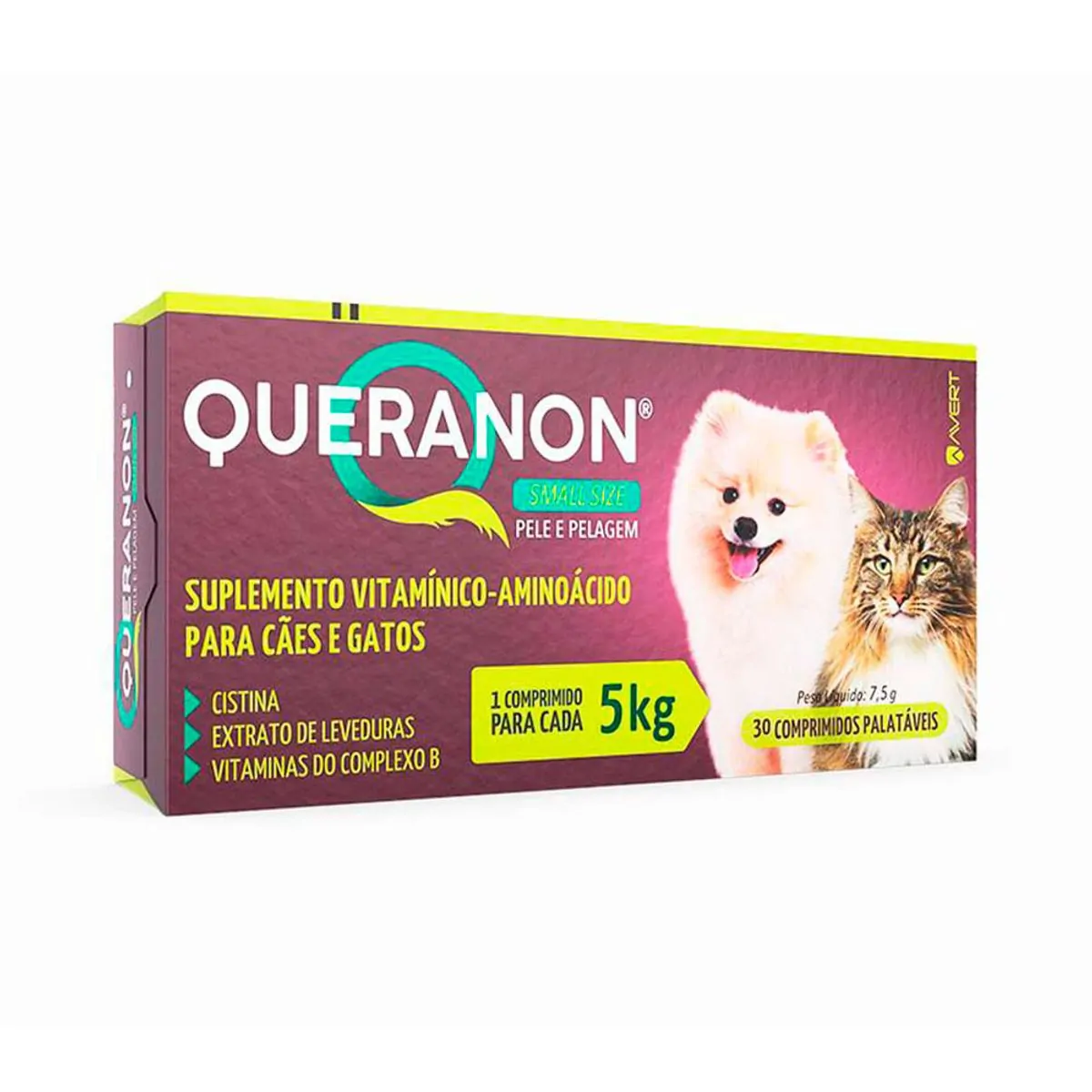 Suplemento Queranon Raças Pequenas Avert 30 Comprimidos