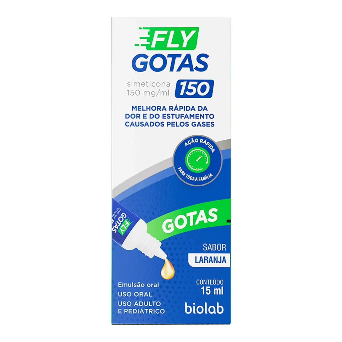 Fly Gotas Simeticona 150mg/ml Emulsao Oral 15ml Laranja