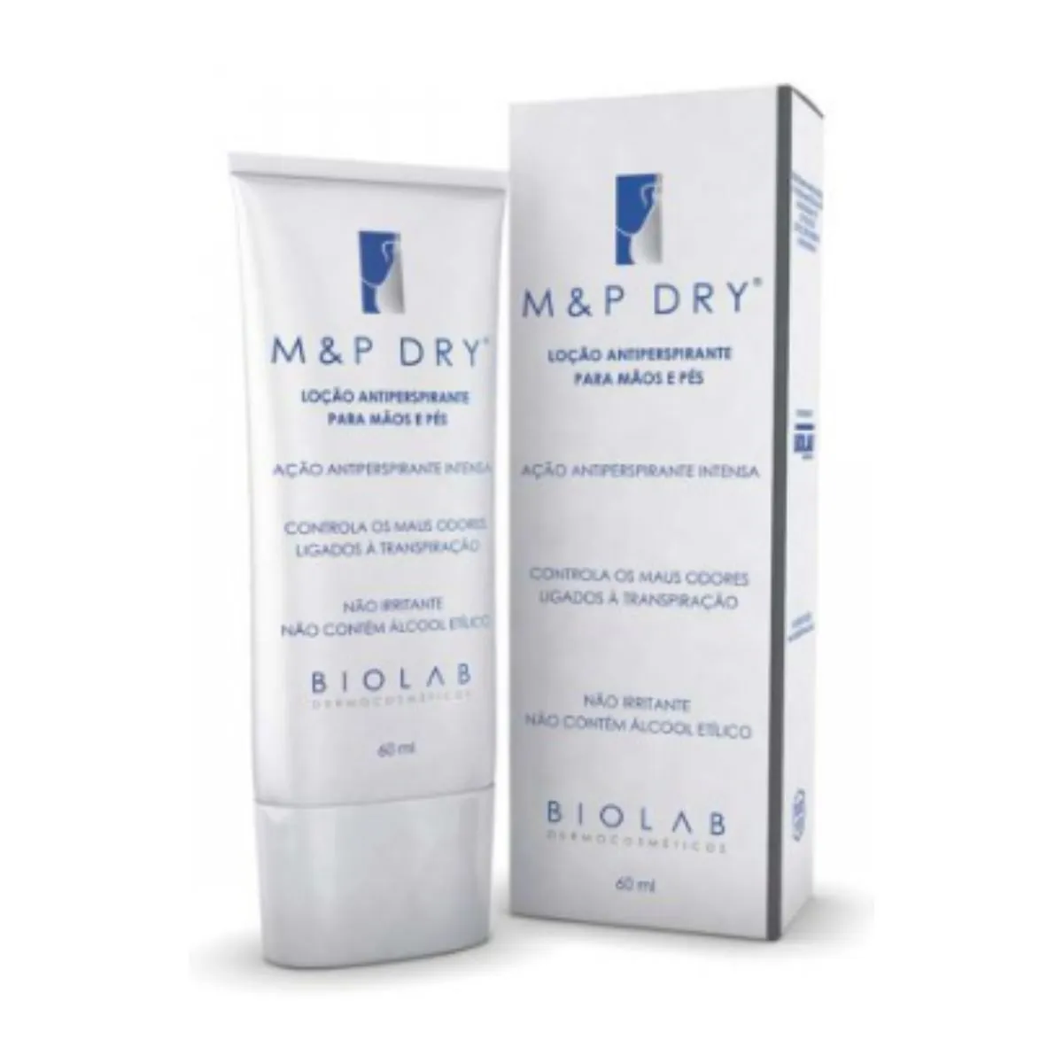 Loção Antiperspirante para Mãos e Pés Biolab M&amp;P Dry com 60 ml