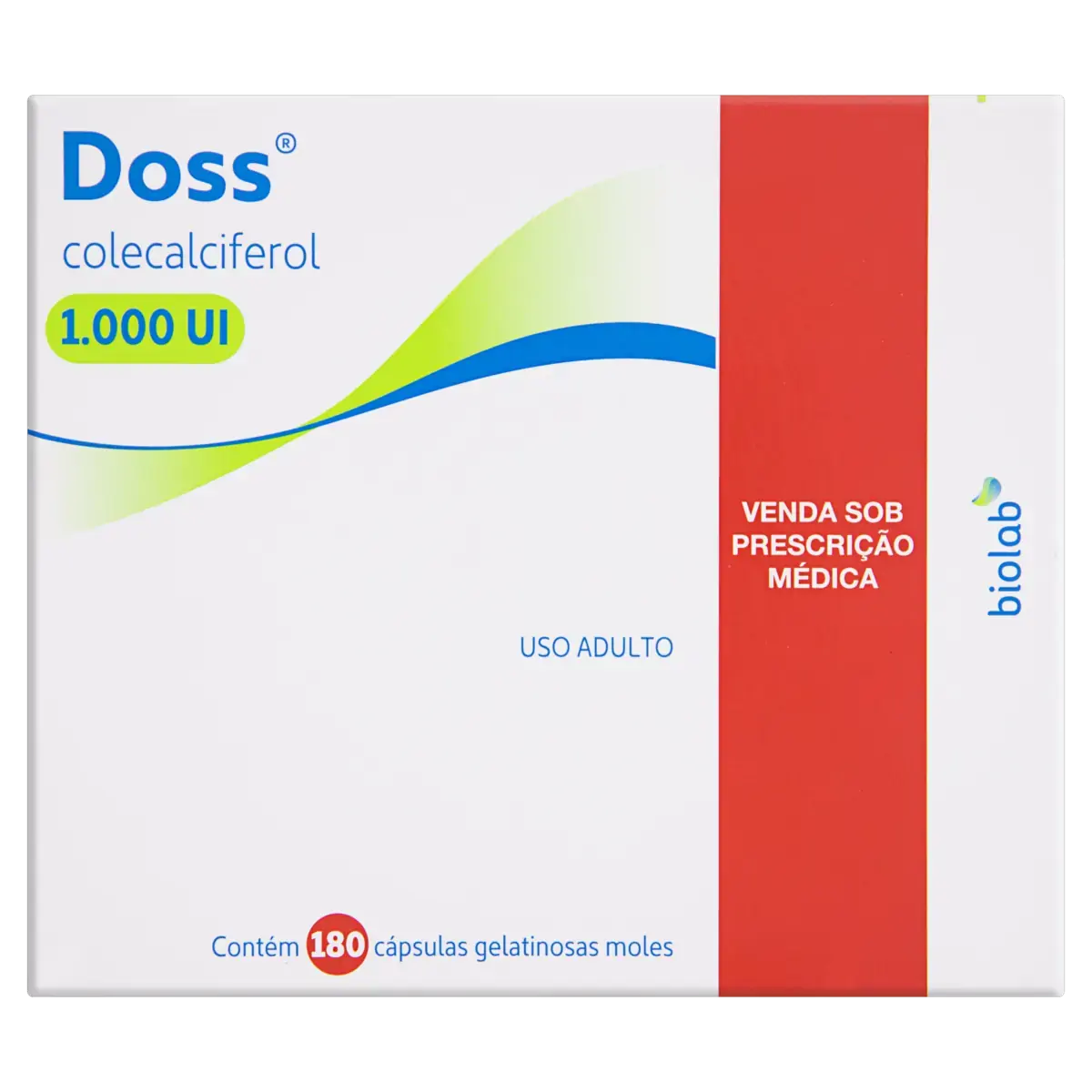 Doss 1.000ui Biolab Caixa 180 Cápsulas Gelatinosas