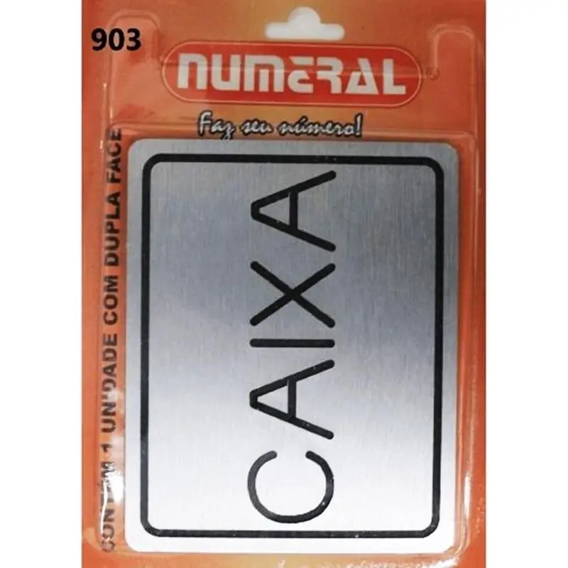Placa De Sinalização Caixa Numeral 903