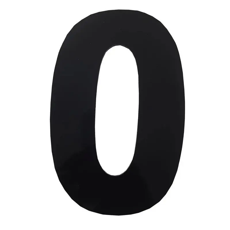 Algarismo Grande 0 Numeral 185mm Preto 685-0