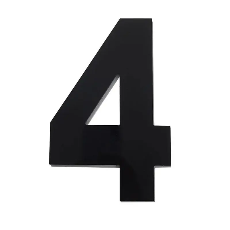 Algarismo Grande 4 Numeral 185mm Preto 685-4