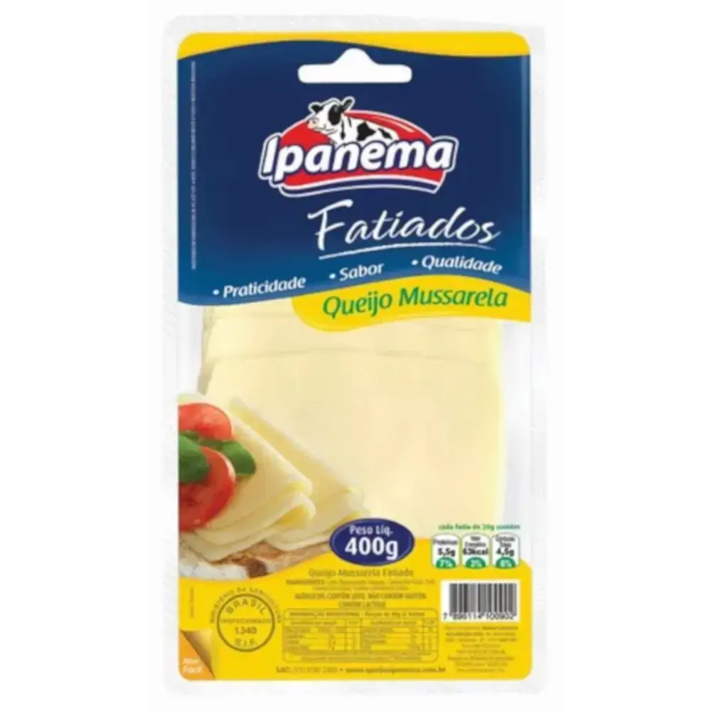 Queijo Mussarela Ipanema 400g Fatiada