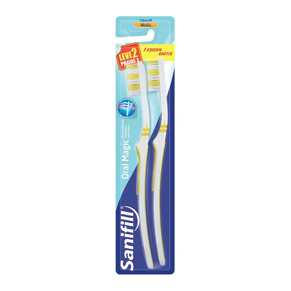 Escova Dental Sanifil Oral Magic Média