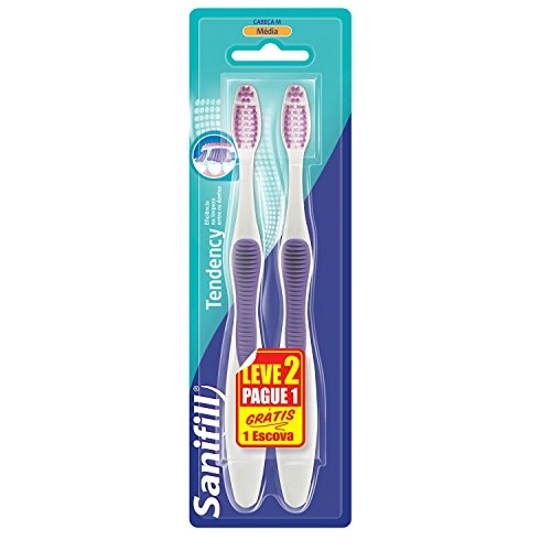 Escova Dental Sanifill Tendency Cabeça M Média Leve 2 Pague 1