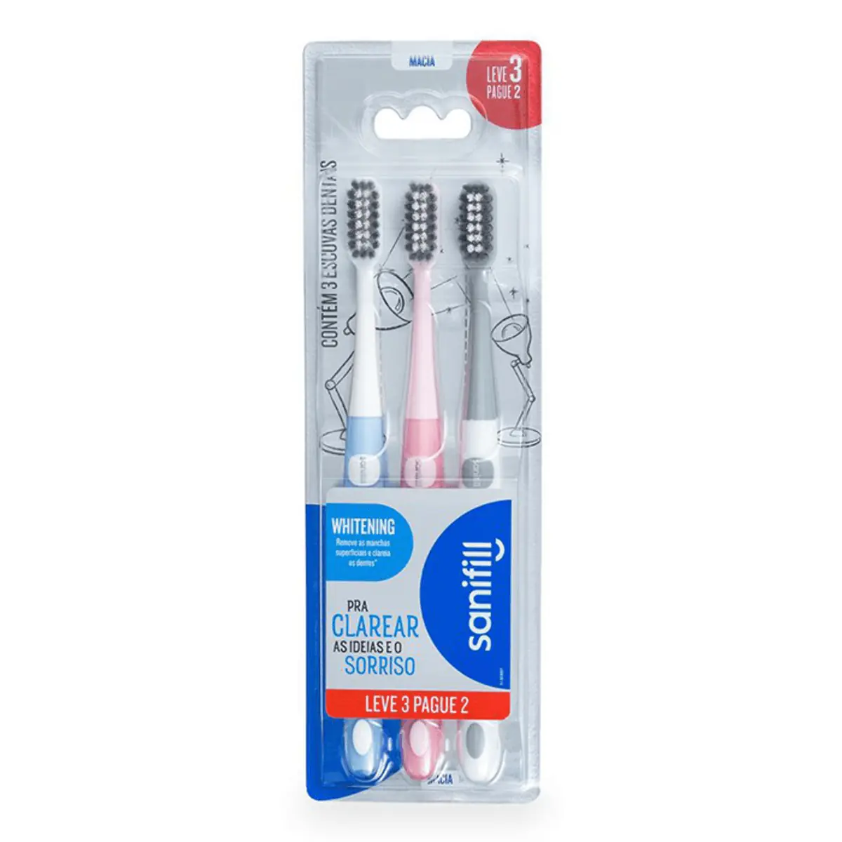 Escova Dental Sanifill Whitening Leve 3 Pague 2