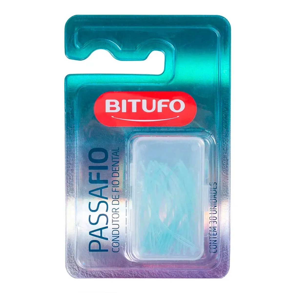 Condutor de Fita e Fio Dental Bitufo Passa Fio 30 unidades
