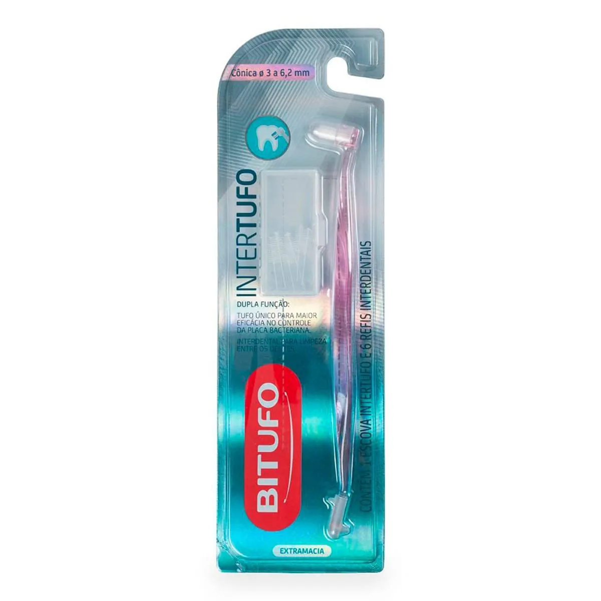 Escova Bitufo Intertufo Conico 3mm a 6,2mm c/6un