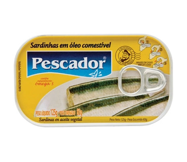 Sardinha Com óleo Pescador Lata 83g