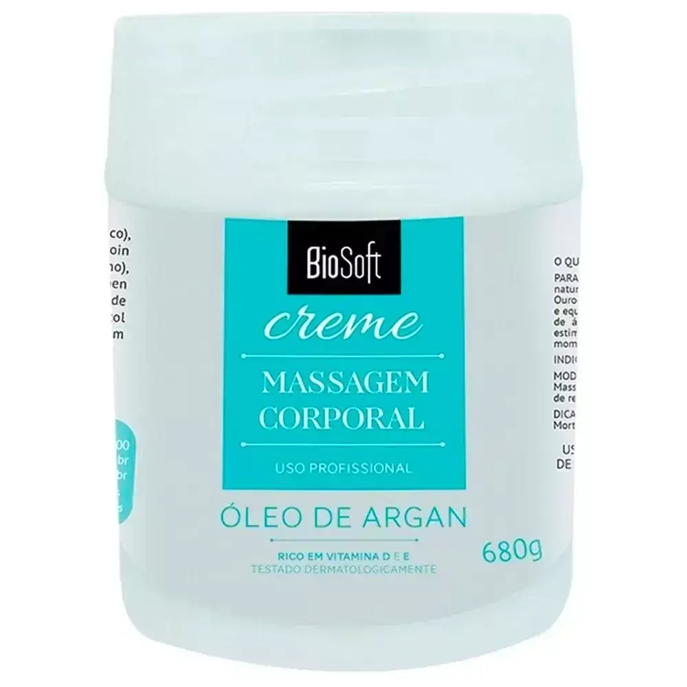 Creme Para Massagem Corporal Bio Soft Òleo De Argan 680g