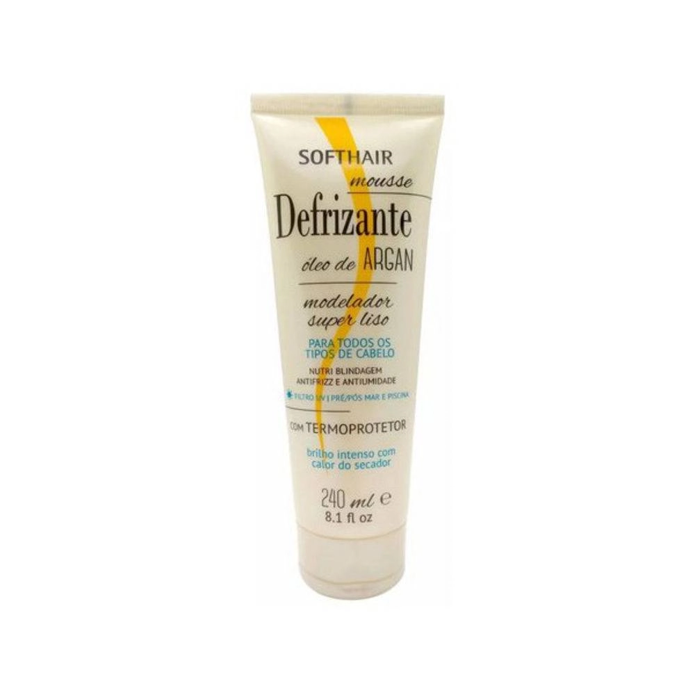 Mousse Defrizante Soft Hair óleo De Argan Modelador Com Termoprotetor