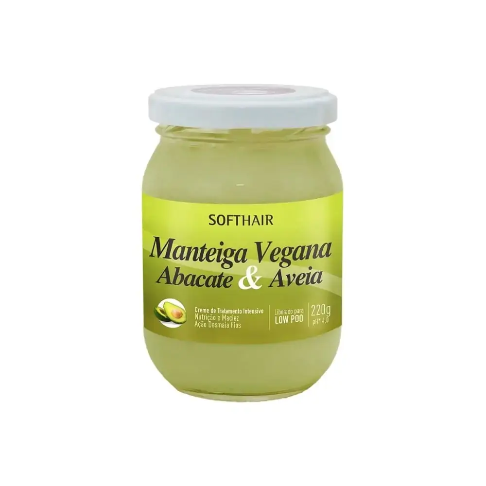 Manteiga Vegana Soft Hair Abacate E Aveia 220g