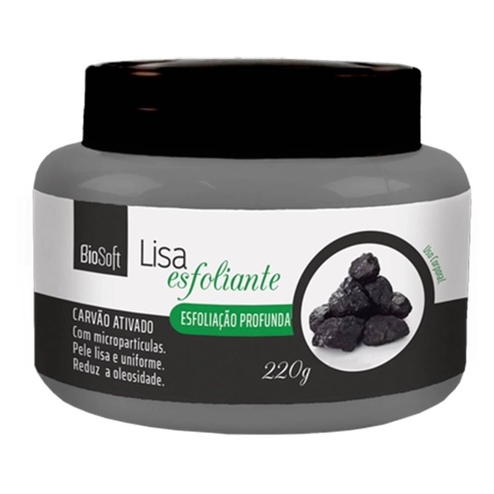 Creme P/pes Bio Soft Esfoliante Carvao Ativado 220g