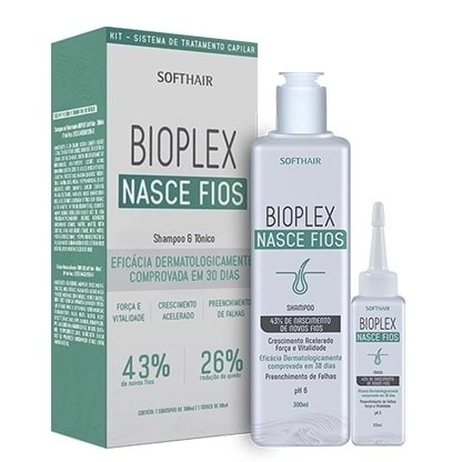 Kit Shampoo 300ml + Tônico 60ml Soft Hair Bioplex Nasce Fios