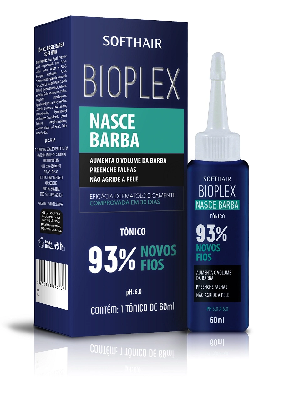 Tônico Capilar Soft Hair Bioplex Nasce Barba 60ml