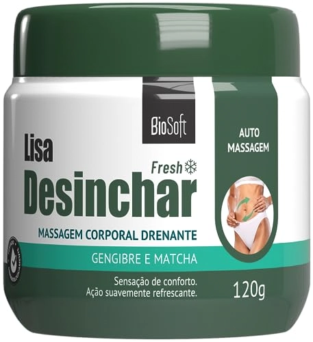 Creme De Massagem Corporal Drenante Lisa Desinchar Bio Soft 120g